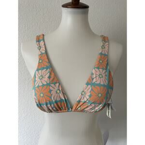 Dippin Daisys Swim Bikini Top Triangle Multicolor Floral Swimwear